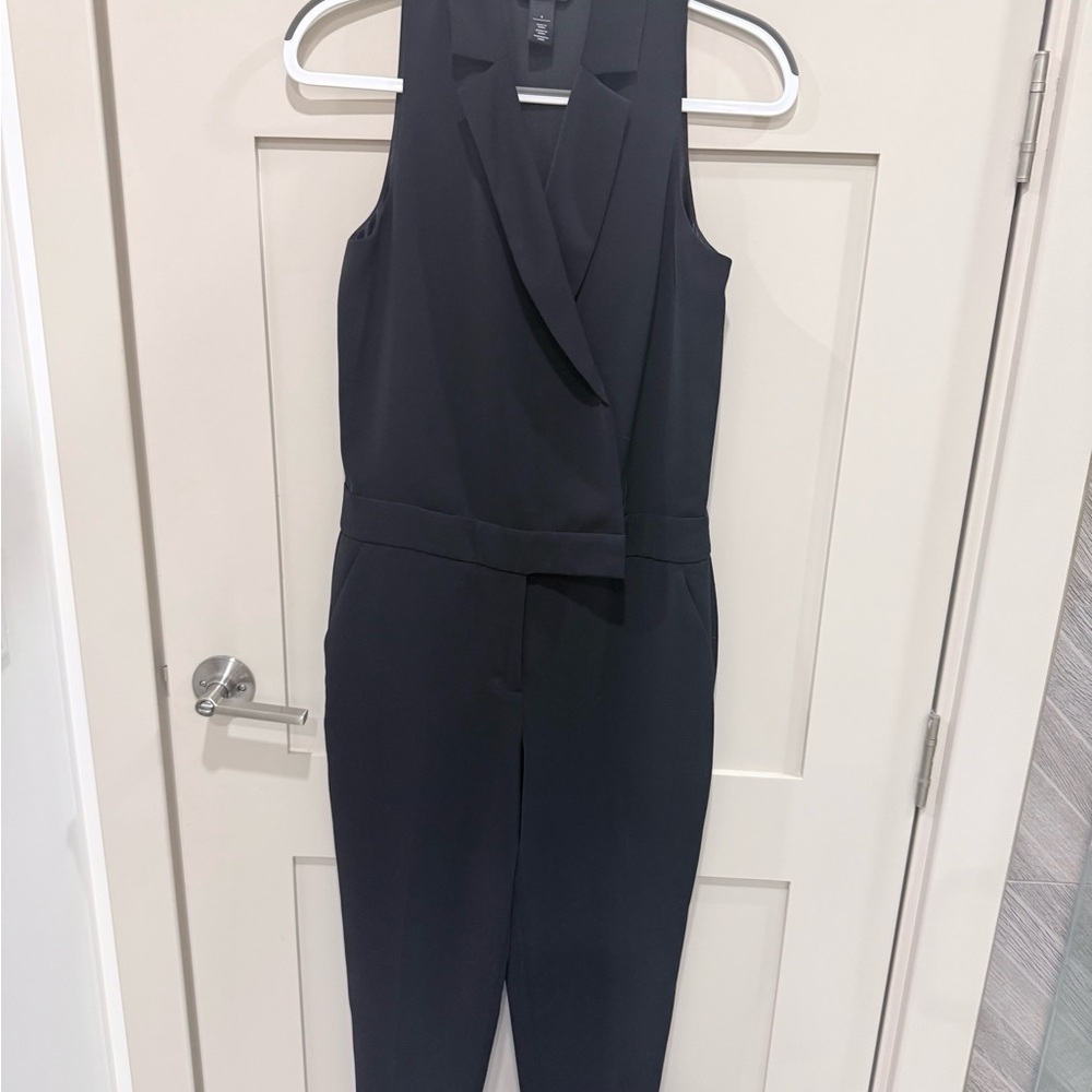 White House Black Market Sleeveless Black Jumpsuit Size 4